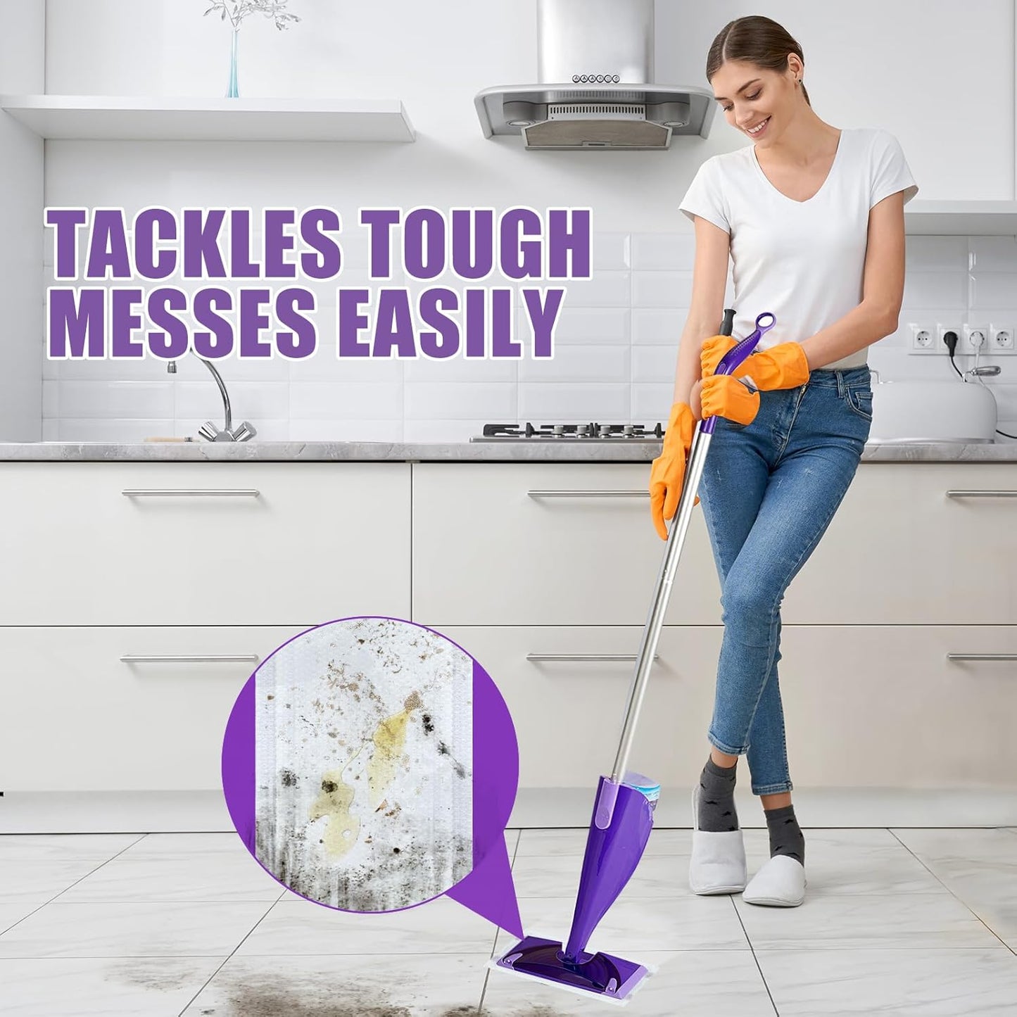 50 Count for Swiffer Wet Jet Pads, Disposable Wet Jet Pads, for Swiffer Wet Pads Refill for Spray Mop, All-Floor Cleaning Pads Safe for Hardwood & Multi-Surface