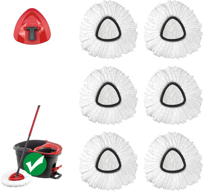 Mop Replace Head, 3 Pack Spin Mop Replacement Head Easywring 1-Tank System, Easy Cleaning, Microfiber, Machine Washable