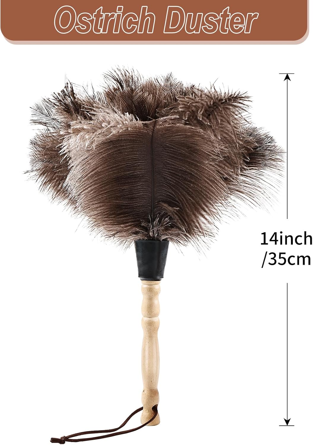Extendable Cleaning Duster 94 Inch - Long Telescoping Ostrich Feather Dusters with Stainless Steel Extension Pole for High Ceiling Fan, High Ceilings,Roof Dusting