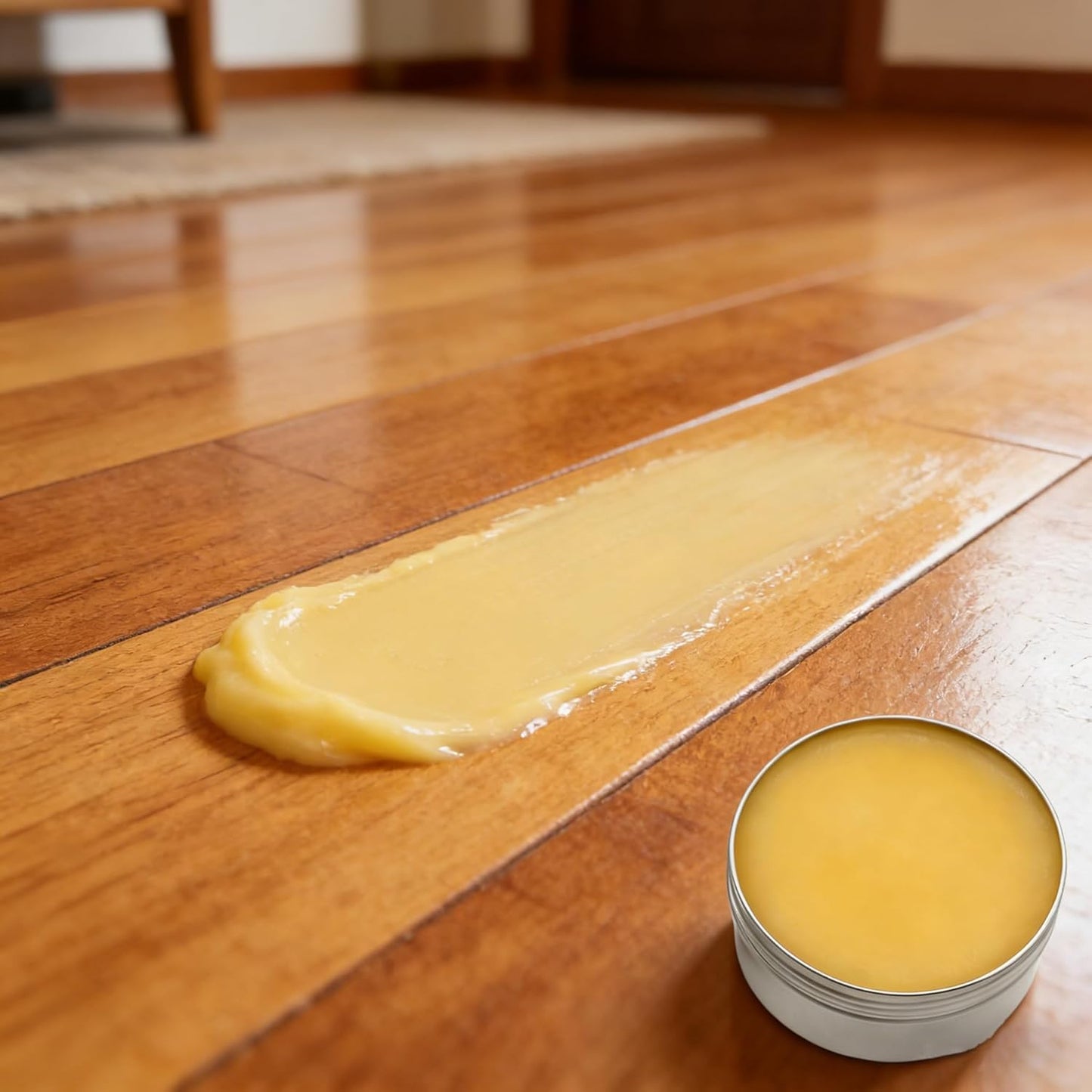 Premium Beeswax Paste Wood Finish & Polish Cutting Board Sealer,Bees wax furniture polish and cleaner,Protects & Restores Furniture Polish for Floors,Cabinets,Tables,for all seasons(200g)