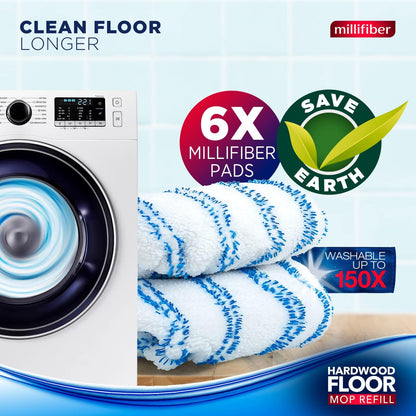 Millifiber Microfiber Mop Refills 15x8 Inches, 3-Pack (Mop is Not Included)