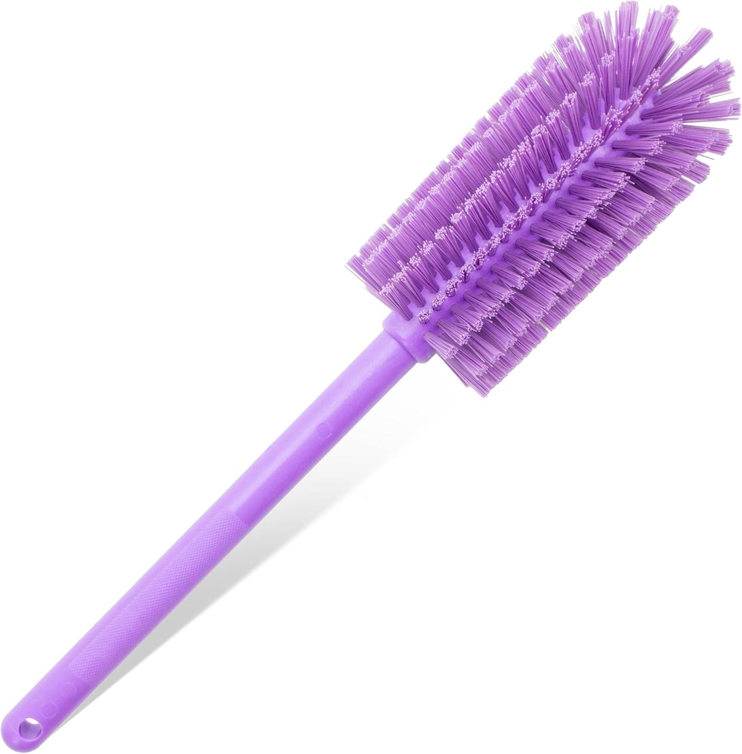 SPARTA Large Water Bottle Brush Ideal for Wide-Mouth Jars, Bottles and Tumblers, Dishwashing Tool with Handle for Home and Commercial Kitchens, Plastic, 12 Inches, White