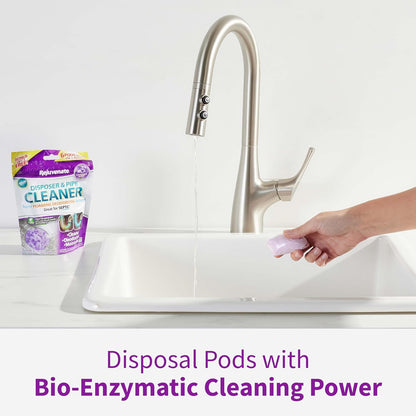Rejuvenate Disposal Cleaner, 6 Pods, Lavender-Scented Disposal and Pipe Cleaner Pods with Bio-Enzymatic Formula Help Break Down Leftover Food Waste and Remove Odors for A Clean, Fresh Disposal