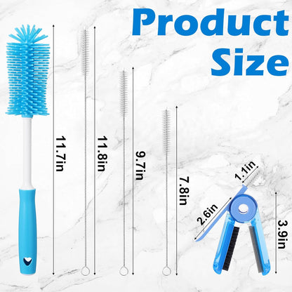 Palksky Water Bottle Cleaning Brush Kit, Brush and Straw Cleaner for Owala, 5 PCS