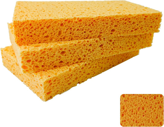 6 x 3.6 x 0.9 Inch JK SP-T22 Large Sponge, Kitchen Sponges, Handy Sponges, Cellulose Sponges, Dish Washing Sponge, Natural Sponge, Car Washing Sponge, Eco Friendly Sponge