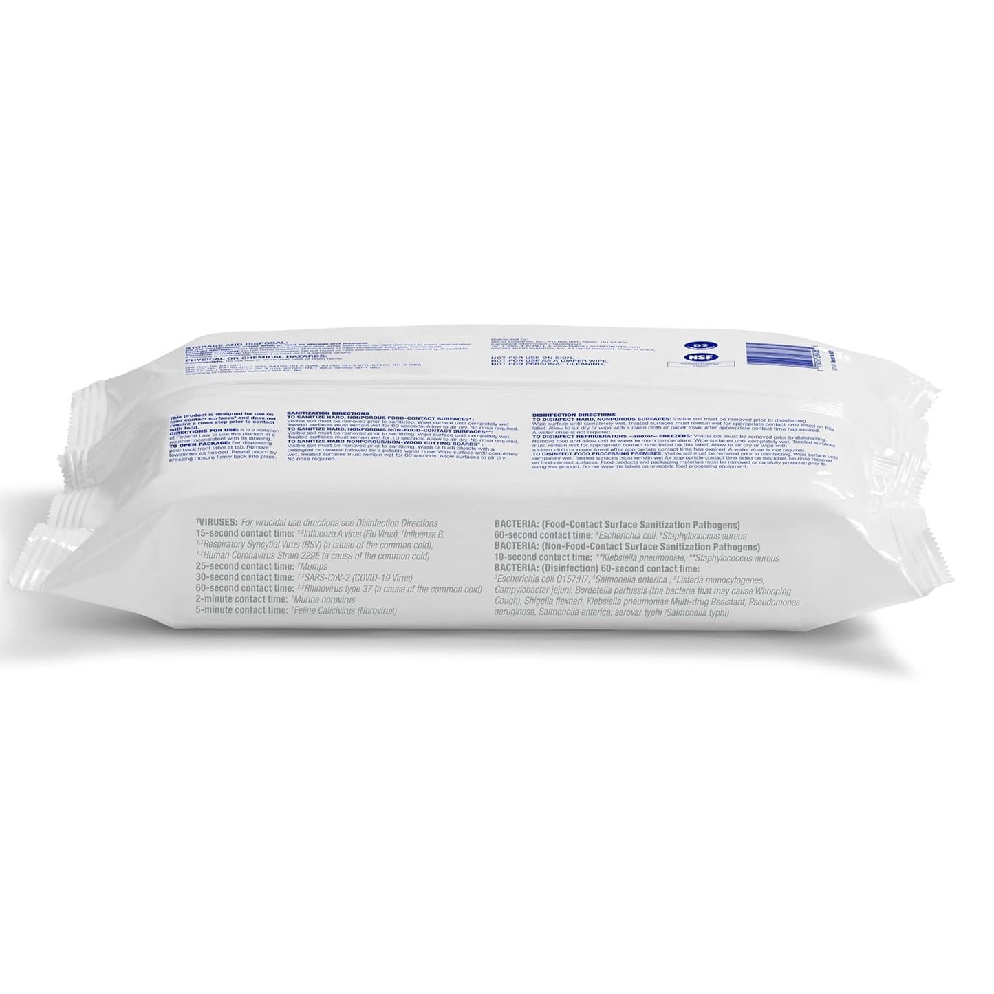 PURELL Foodservice Surface Sanitizing Wipes, 72 Count Flowpack, 7.4" x 9" Wipes (Pack of 12) – 9371-12