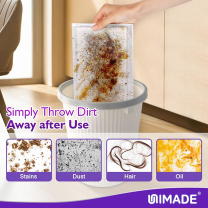 UNIMADE 64 Count Mop Pad Refill Compatible with Swiffer WetJet, Disposable Multi-Layers Mopping Pads for All Hard Surface, Especially Hardwood Floor, Super Absorbent Spray Mopping Pad Refills
