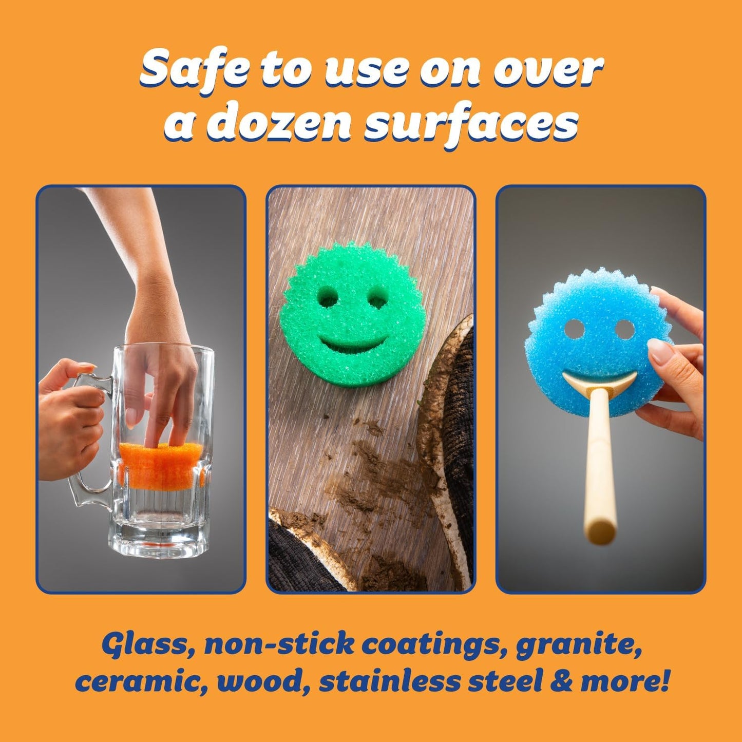 Scrub Daddy Sponges & PowerPaste XL Value Pack - 4 Scrub Daddy Multipurpose Dish Sponges & PowerPaste XL All-Purpose Cleaning Paste - Scratch-Free, Multi-Surface Household Cleaning Supplies Kit (5ct)