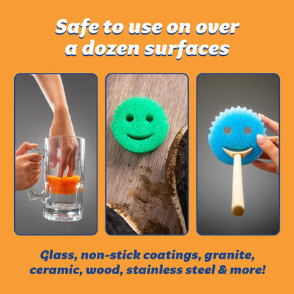 Scrub Daddy Sponges & PowerPaste XL Value Pack - 4 Scrub Daddy Multipurpose Dish Sponges & PowerPaste XL All-Purpose Cleaning Paste - Scratch-Free, Multi-Surface Household Cleaning Supplies Kit (5ct)