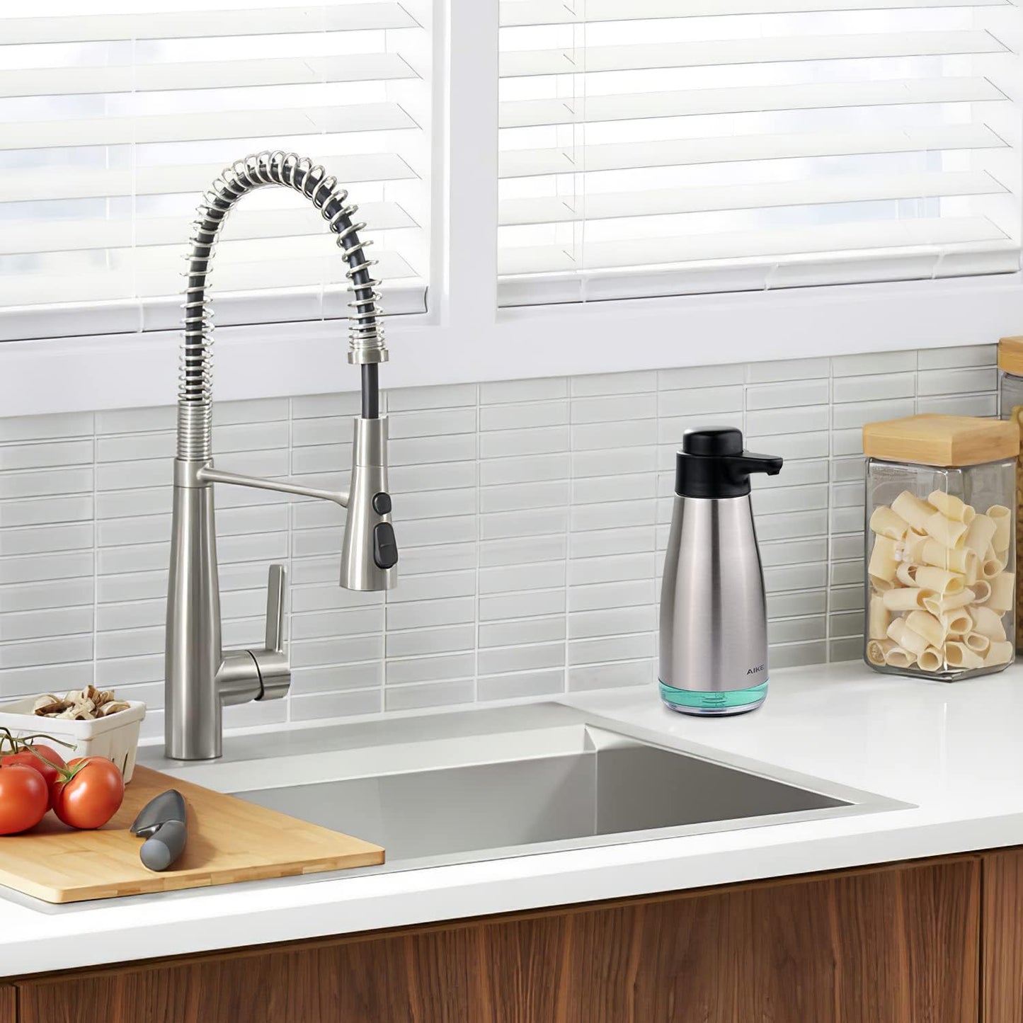 AIKE 15fl.oz Liquid Soap Dispenser for Dish and Hand Soap Matte Black