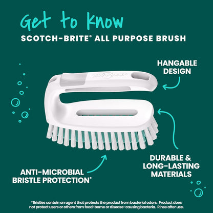 Scotch-Brite Deep Clean Brush, For Tile Floors and Walls, Shower Doors, Tubs, and More