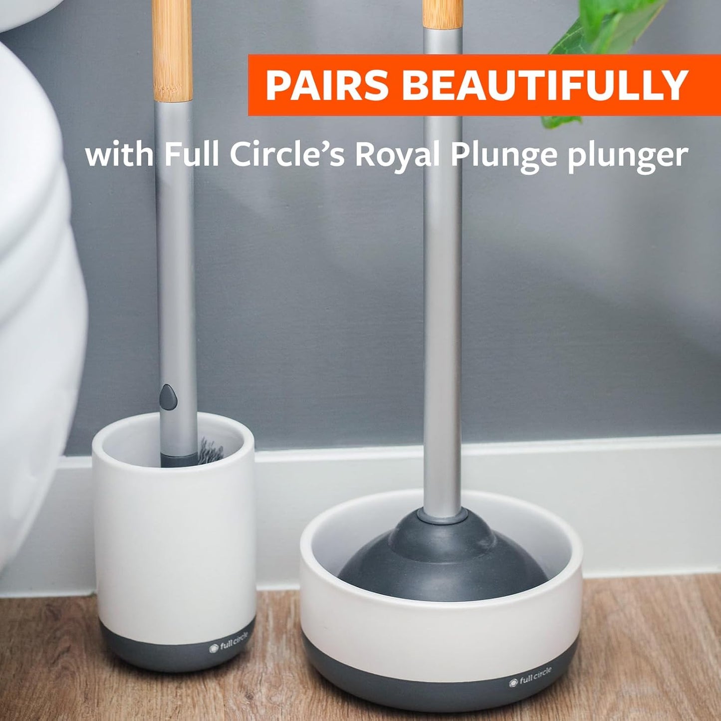 Full Circle Refill Component - Dry Earth Disk for Royal Plunge Toilet Plunger, Instant-Dry Construction for Mold & Mildew Prevention