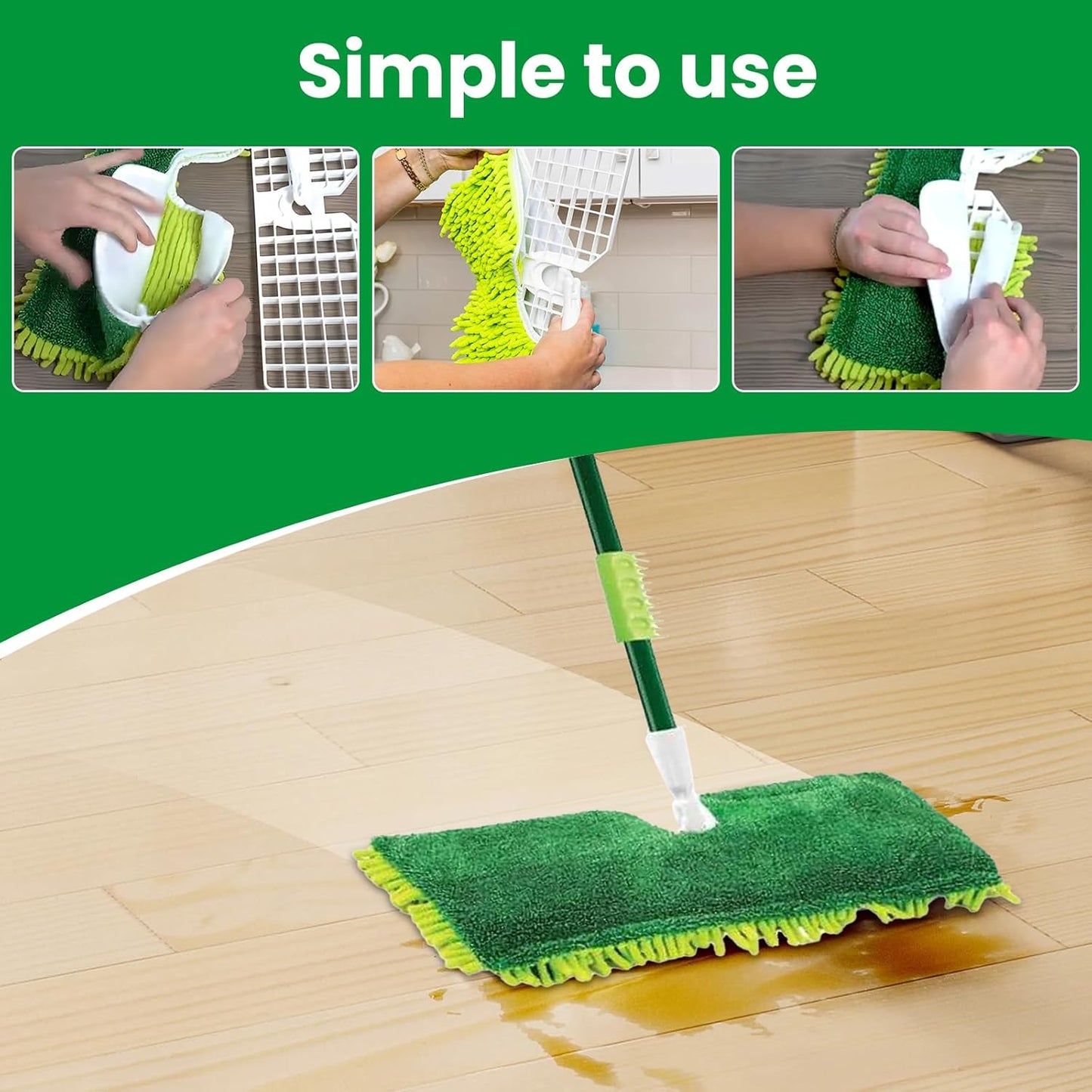 2 Pack 2-Sided Microfiber Mop Refill Heads for Libman 18" 2-Sided Microfiber Dust Mop