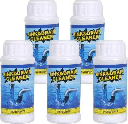 Powerful Sink Drain Cleaner - Fast Foaming Pipeline Dredging Agent for Kitchen Sink,Bathroom & Shower,Toilet Pipes (5pcs, sky blue)