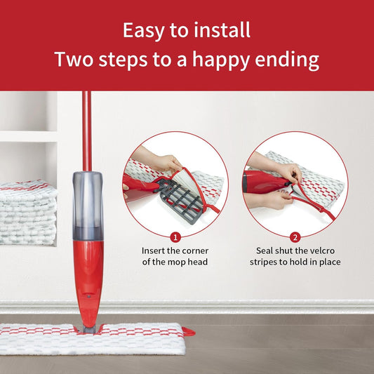5 Pack Microfiber Mop Refills - Spray Mop & Flat Mop Replacement Pads | Mop Heads Replacements Compatible with ProMist MAX, Washable & Reusable Mop Refills