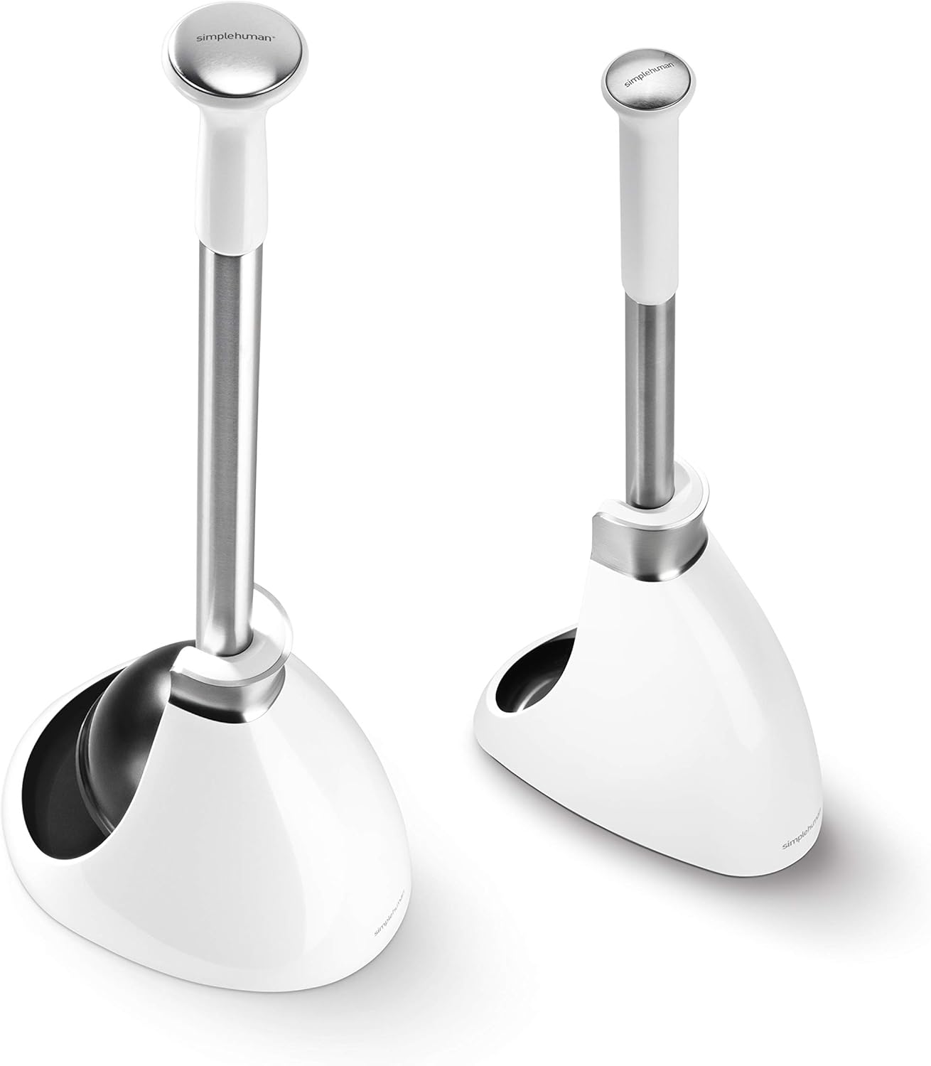 simplehuman Replacement Toilet Brush Head, Easy Screw On, Stiff Outer Bristles, Black Plastic