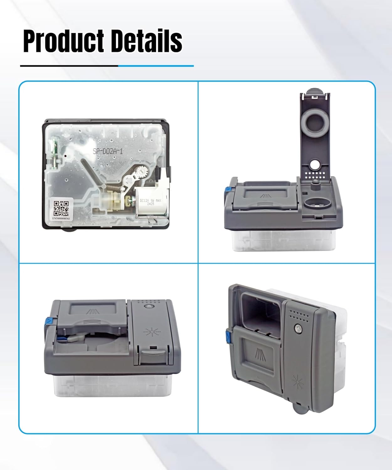 DD81-02202A Dishwasher Rinse-Aid soap Dispenser Parts,DD81-02628A Detergent & Rinse Aid Dispenser Replacement for Samsung Dishwasher,DW80M2020US,DW80R2031US,DW80N3030US/UW/UB