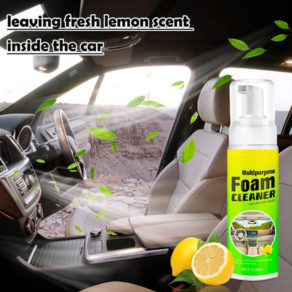 Car Interior Cleaner Foam - Car Dashboard, Seat, Carpet, Upholstery Cleaner, Auto Interior Detailing Spray Leather Vinyl Plastic Cleaner - Remove Stain & Grime & Grease - 150ml