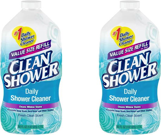 2 Set / Clean+Shower++No+Scent+Basin+Tub+and+Tile+Cleaner++60+oz.+Liquid