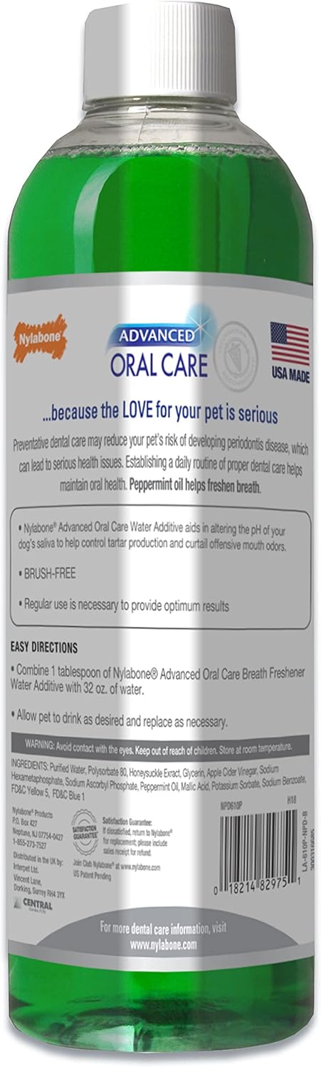 Nylabone Advanced Oral Care Pet Dental Foam Tartar Remover & Breath Freshener for Dogs, Dog Teeth-Cleaning, 4 oz.
