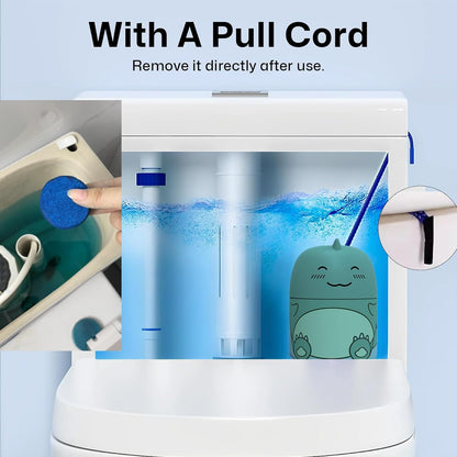 Toilet Bowl Cleaners Automatic Toilet Cleaner for Inside the Bowl Bathroom Toilet Tank Cleaner Dinosaur Shape Design Household with Rope Toulet Cleaning Supplies - Pink Peach Scent
