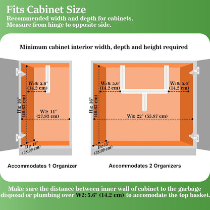 REALINN Under Sink Organizer, L-Shaped 2 Tier Pull Out Cabinet Organizer for Kitchen and Bathroom, Slide Out Under Cabinet Storage, Metal Under Sink Storage with Sliding Drawer, 50 lbs, Black 2 Pack