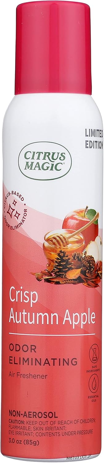 Citrus Magic Limited Edition Natural Odor Eliminating Air Freshener Spray, Orange Spice Cider, 3-Ounce, Pack of 3