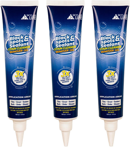 SKYLAR LIFE Black spots & Sealant Cleaner, Caulk Whitener, Black Stain Problem Solver, Best for Home Sink,Kitchen,Showers,Bathroom and Floor Tile (3-Pack)