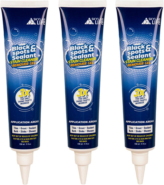 SKYLAR LIFE Black spots & Sealant Cleaner, Caulk Whitener, Black Stain Problem Solver, Best for Home Sink,Kitchen,Showers,Bathroom and Floor Tile (3-Pack)