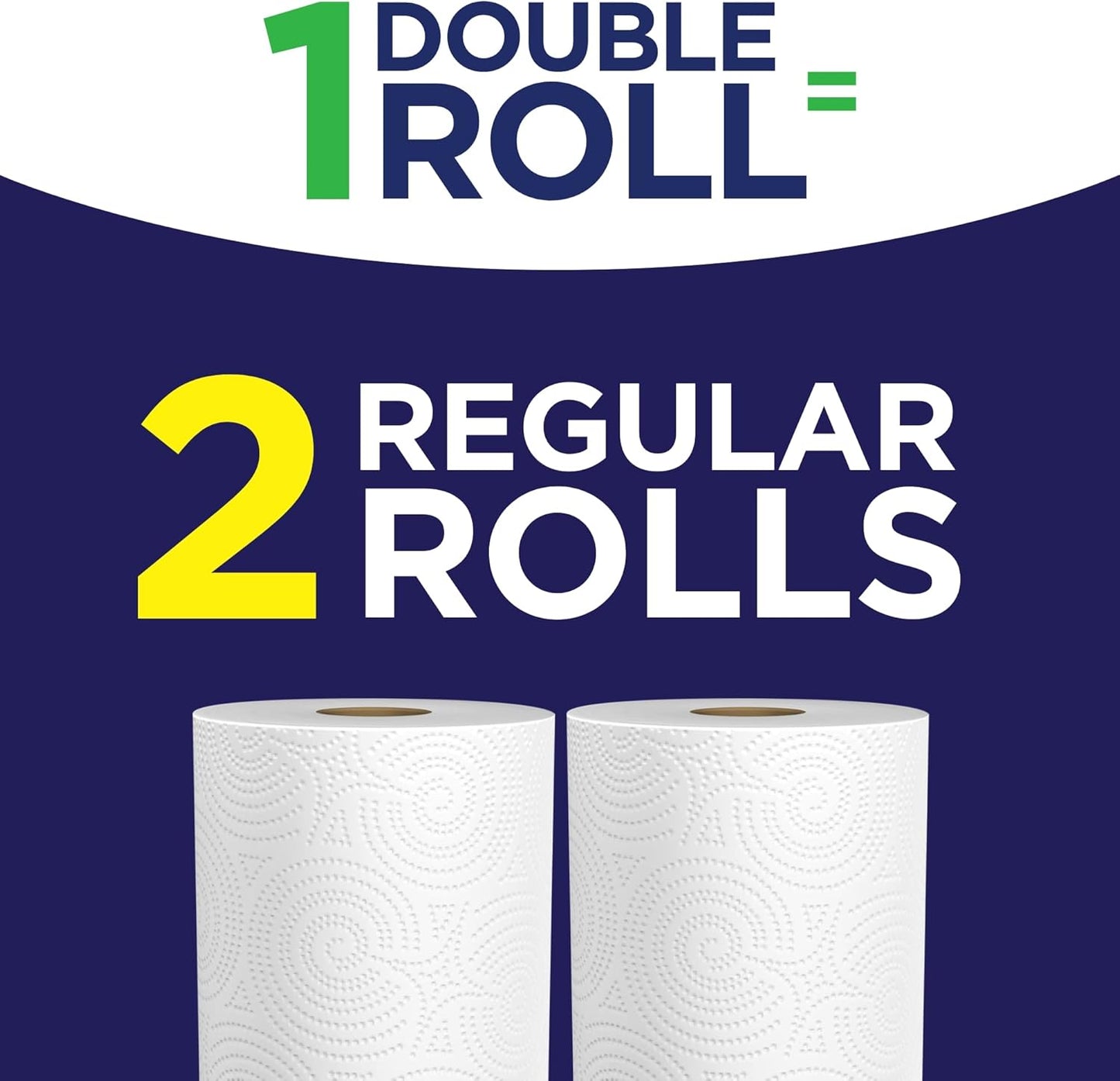 Sparkle Tear-A-Square Paper Towels, 2 Double Rolls (220 Sheets Total) - Strong 2-Ply Towels for Kitchen Cleanup and Everyday Messes