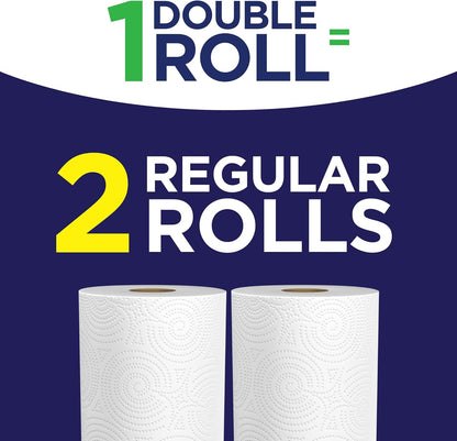 Sparkle Tear-A-Square Paper Towels, 2 Double Rolls (220 Sheets Total) - Strong 2-Ply Towels for Kitchen Cleanup and Everyday Messes