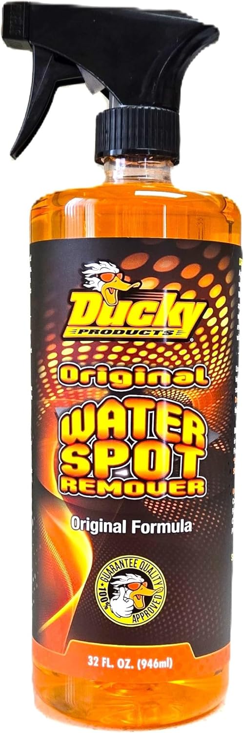 DUCKY PRODUCTS Original Water Spot Remover: Spray for Boat, Car, Motorcycle & RV Exterior Detailing, 32 oz
