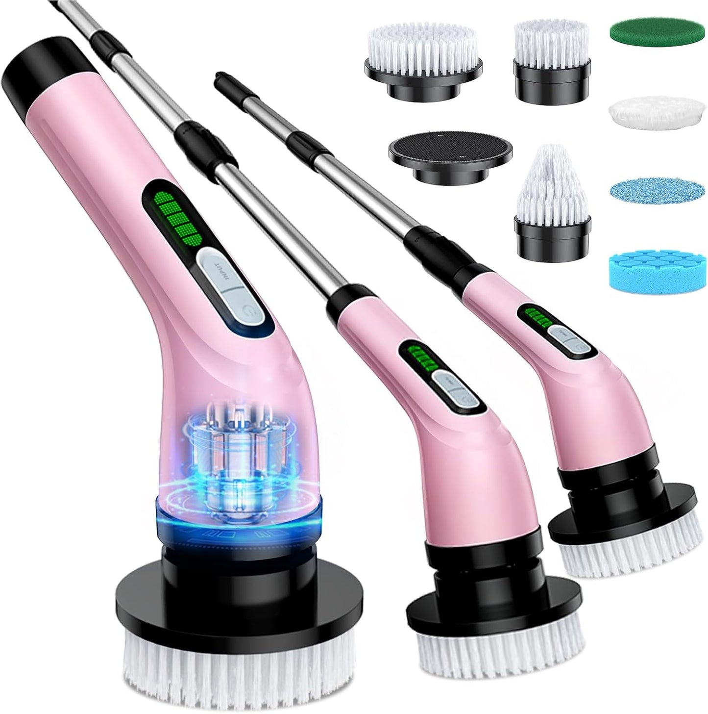 Highyes Electric Spin Scrubber for Cleaning Bathroom: Cordless Power Shower Scrubber - Electric Cleaning Brush for Tile Tub
