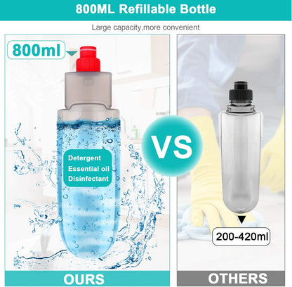 Spray Mop for Floor Cleaning with 3pcs Washable Pads - Wet Dry Microfiber Mop with 800 ml Refillable Bottle for Kitchen Wood Floor Hardwood Laminate Ceramic Tiles Dust Cleaning