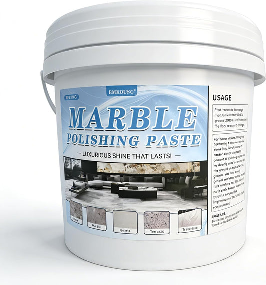 Granite Polishing Paste, Marble Cleaner Countertop, Quartz Polish, Granite Polishing Kit | Marble Cleaner and Polish - Enhances Shine & Maintenance, Safe for Stone Surfaces, 2.2LB (2 - PCS)