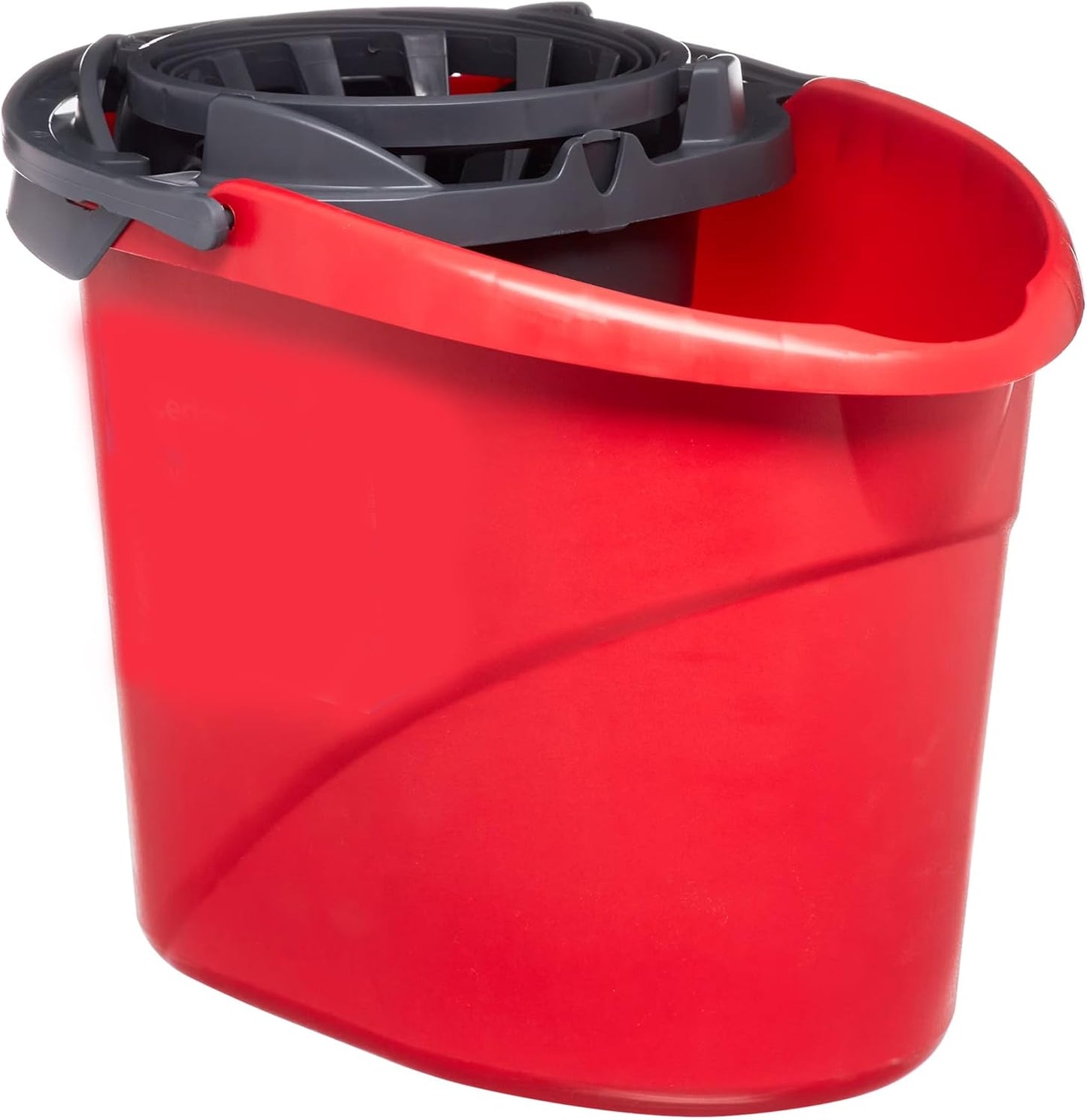 Commercial 2.5 Gallon Mop Bucket with Wringer, Red, Professional Cleaning System