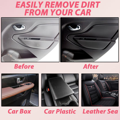 2pcs Car Interior Cleaner,Deep Cleaner Polishing, Large 15 Ounce Capacity Interior Detailer, Tire Cleaner, Suitable for Cleaning Rubber, leather Surfaces Inside the Car