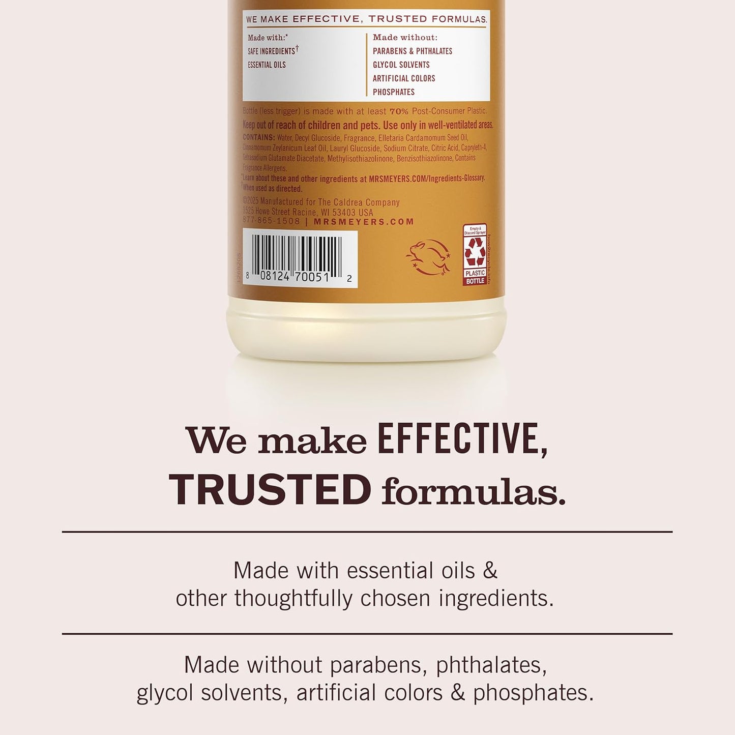 MRS. MEYER'S CLEAN DAY Multi-Surface Everyday Cleaner, Apple Cider Scent, 16 Fl Oz Bottle