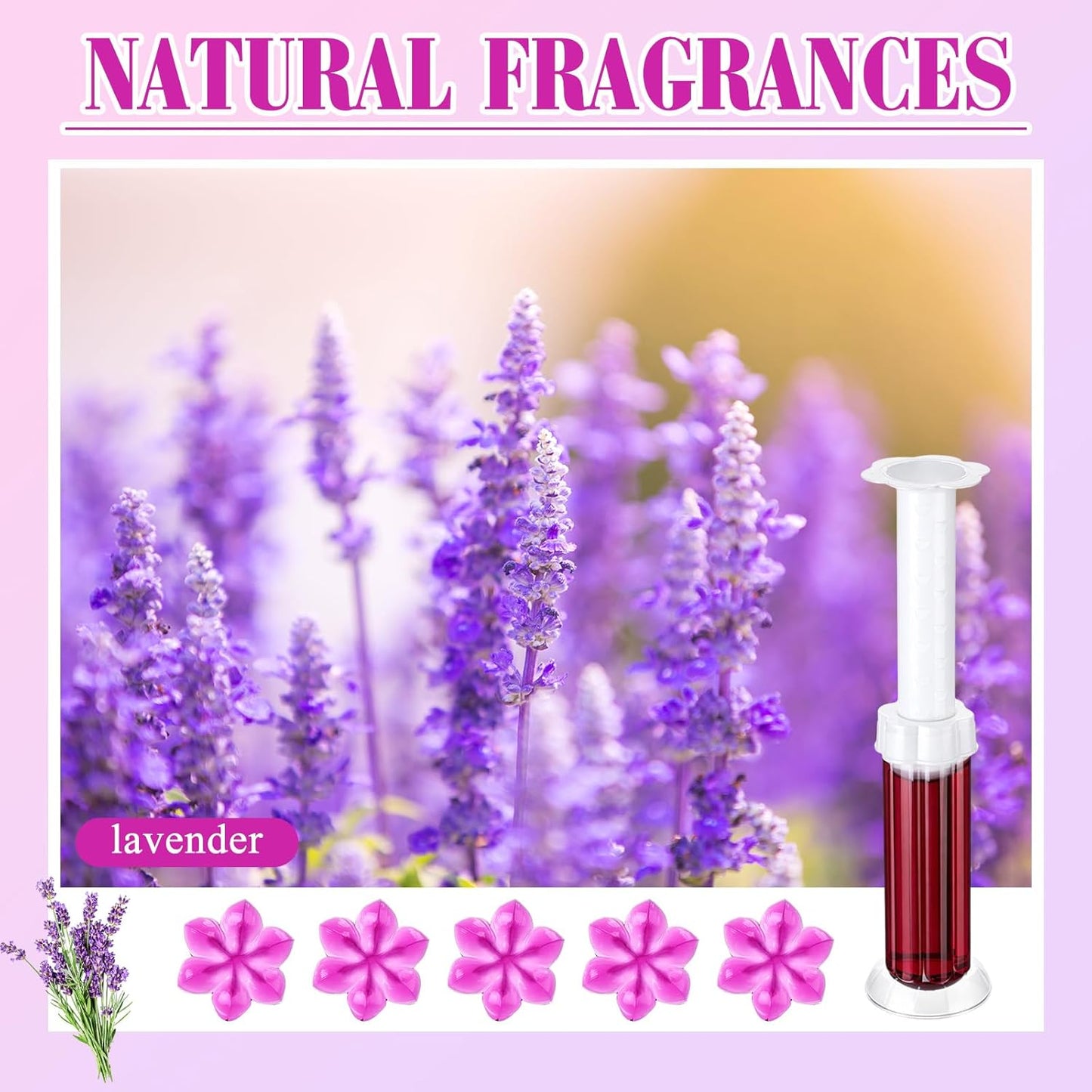 6 Pcs Toilet Gels 84 Count 1 Kind Flower Stamp Bowl Gel Scent Toilet Stain Removal Cleaner Air Freshener Flower Stamps Pack for Bathtubs Bathroom