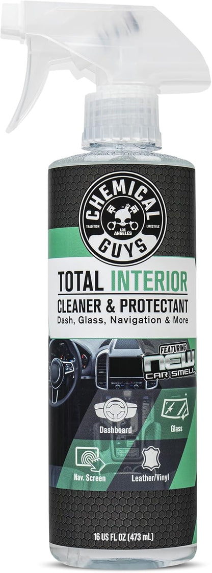 Chemical Guys Total Interior Cleaner & Protectant - Black Cherry, Car Cleaning Spray, Cleans and Protects Leather, Vinyl, Plastic, Rubber, and Glass, Safe for Trucks, SUVs, Jeeps, RVs & More - 16 oz