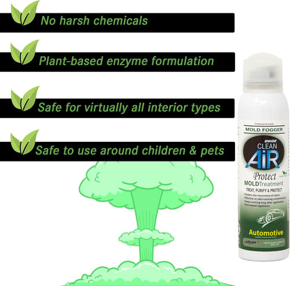 DWD2 Protect™ Automotive Mold Treatment - Revitalize Your Car's Interior The Green Automotive Mold Treatment Solution. Say Goodbye to Unpleasant Odors and Hello to a Fresh and Protected Cabin (FOGGER)