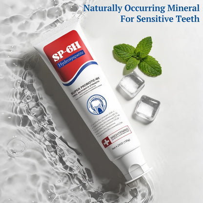 7.5% Nano Hydroxyapatite Toothpaste, SP-6 Probiotic Toothpaste, Helps Remineralize, Strengthens Enamel, Dentist-Formulated Whitening Toothpaste for Sensitive Teeth, Fluoride-Free, 4.23 oz 2Pack