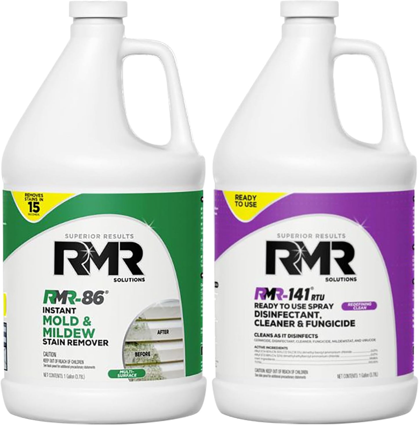 RMR Brands DIY Mold & Stain Remover Bundle, Complete Mold Killer & Mildew Prevention Kit, Disinfectant Spray, Includes 2-32 fluid ounce Bottles