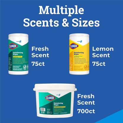 CloroxPro Clorox Disinfecting Wipes, Fresh Scent, 75 Count (Package May Vary)