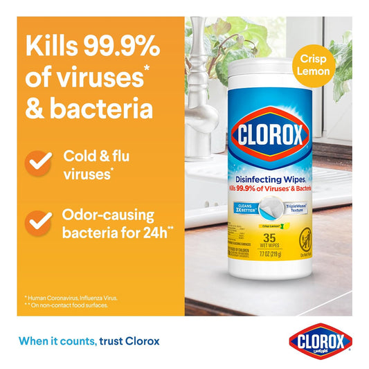 Clorox Disinfecting Wipes ea, White, Citrus Blend, 35 Count, 9.1 Ounce (Pack of 1), (01594)
