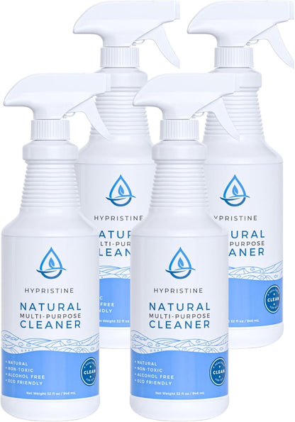 HYPRISTINE PURE Hypochlorous Acid Spray, Multi-Purpose Cleaner, Superior Shelf Life, 0% Bleach, 0% Alcohol, Food Contact Safe, Eliminate Non-Living Allergens, Remove Pet Odor, Clean Any Surface