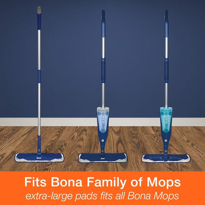 Bona Mop Microfiber Cleaning Pad for Hardwood & Hard Surface Floors - Value 3-Pack - For Use With Bona Mops - Dual Zone Cleaning
