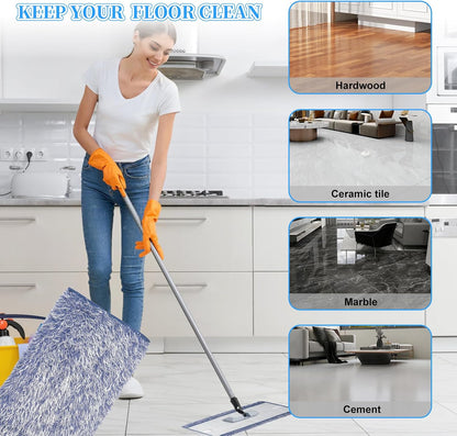 6 Pack Deep Clean Pads Replacement for Bona Family of Mops, Washable & Reusable Microfiber Cleaning Pad for Hardwood and Multi-Surface Floors Cleaning Head, Wet/Dry Mop