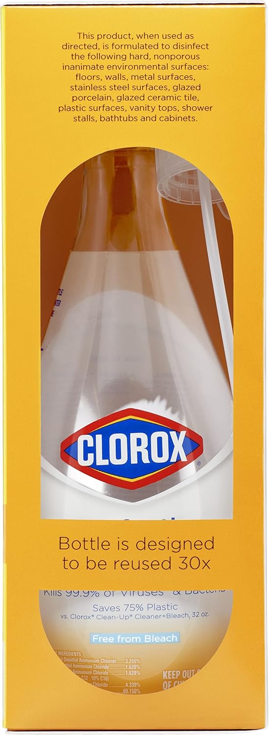 Clorox Disinfecting All-Purpose Cleaner 32 Oz and Bathroom Cleaner, Household Essentials, 30 Oz, Pack of 3