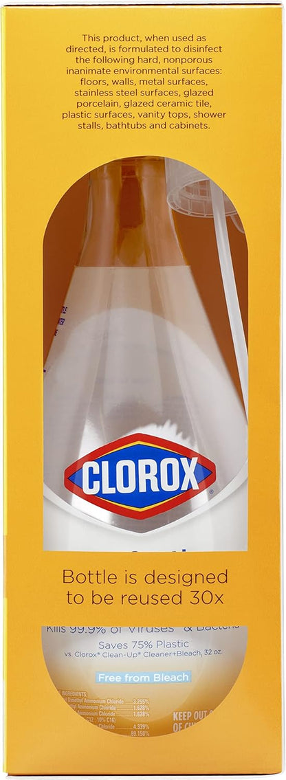 Clorox Disinfecting All-Purpose Cleaner 32 Oz and Bathroom Cleaner, Household Essentials, 30 Oz, Pack of 3